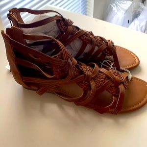 Brown gladiator sandals